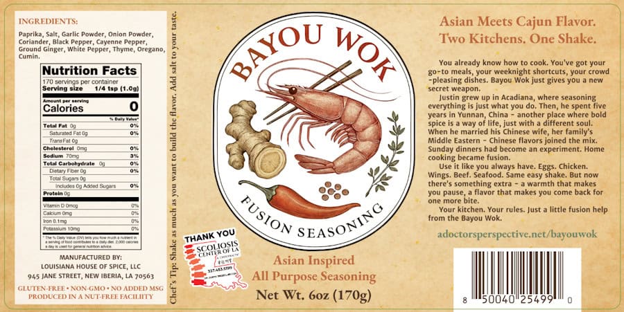 Bayou Wok Label